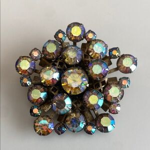 Vintage AB Rhinestone Brooch